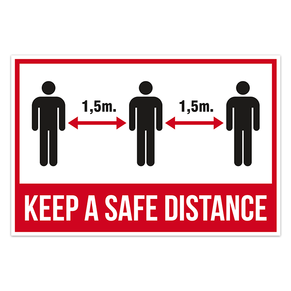 Car & Motorbike Stickers: Covid19 protection keep the distance