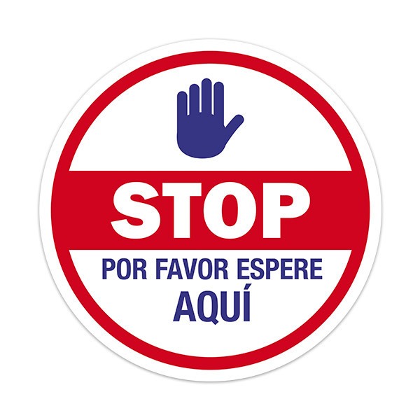 Car & Motorbike Stickers: Protection please wait here in spanish