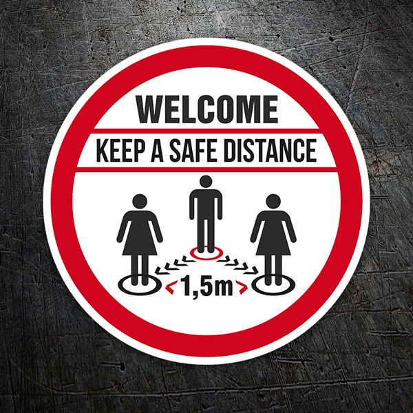 Car & Motorbike Stickers: Covid19 protection Welcome