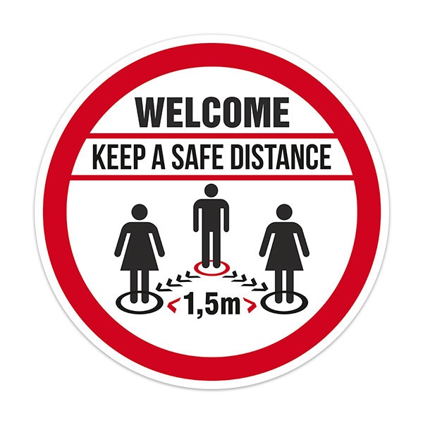 Car & Motorbike Stickers: Covid19 protection Welcome