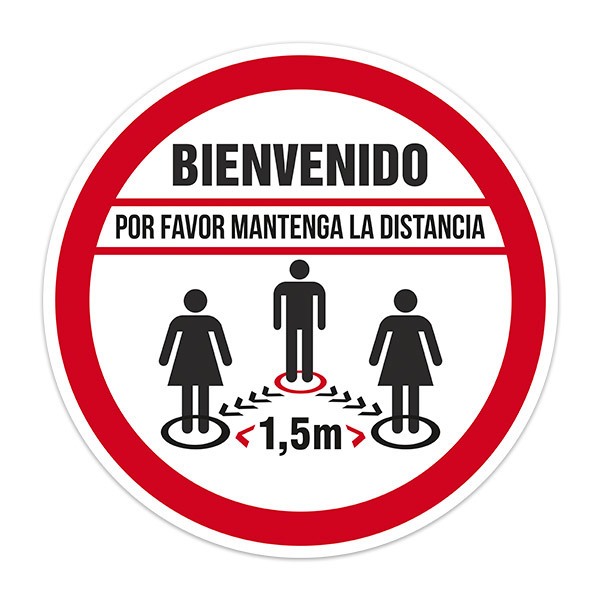 Car & Motorbike Stickers: Covid19 protection welcome in Spanish