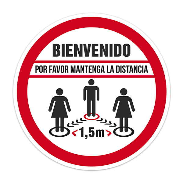 Car & Motorbike Stickers: Covid19 protection welcome in Spanish 0