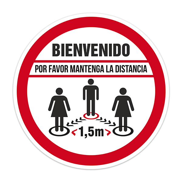 Car & Motorbike Stickers: Covid19 protection welcome in Spanish