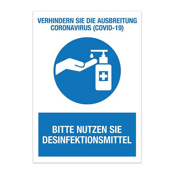 Car & Motorbike Stickers: Covid19 protection Use the German dispenser