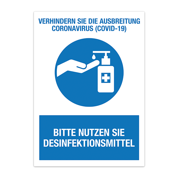 Car & Motorbike Stickers: Covid19 protection Use the German dispenser