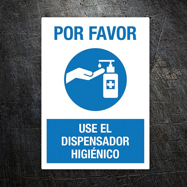 Car & Motorbike Stickers: Covid19 protection Use the Spanish dispenser 1