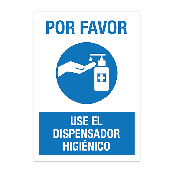 Car & Motorbike Stickers: Covid19 protection Use the Spanish dispenser 0