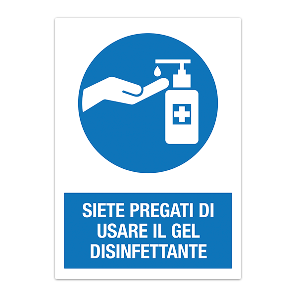 Car & Motorbike Stickers: Covid19 protection Use the Italian dispenser