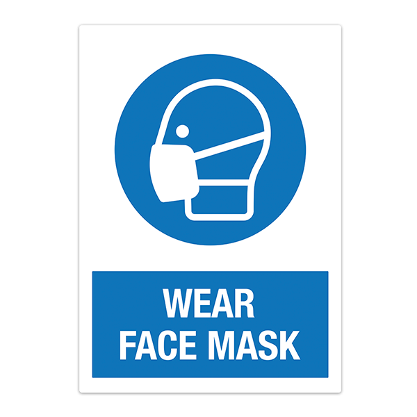 Car & Motorbike Stickers: Covid19 protection Mandatory mask 