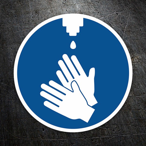 Car & Motorbike Stickers: Covid-19 Protection Hand Hygiene Sign 1