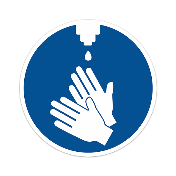 Car & Motorbike Stickers: Covid-19 Protection Hand Hygiene Sign 0