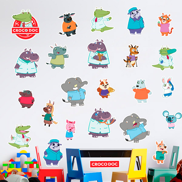 Stickers for Kids: Croco Doc Character Kit