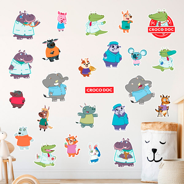 Stickers for Kids: Croco Doc Character Kit