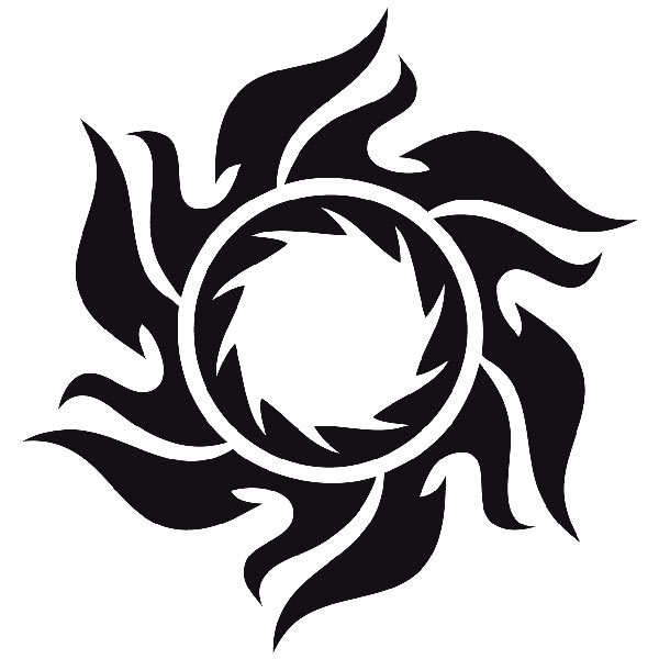 Car & Motorbike Stickers: Tribal Sun Decal