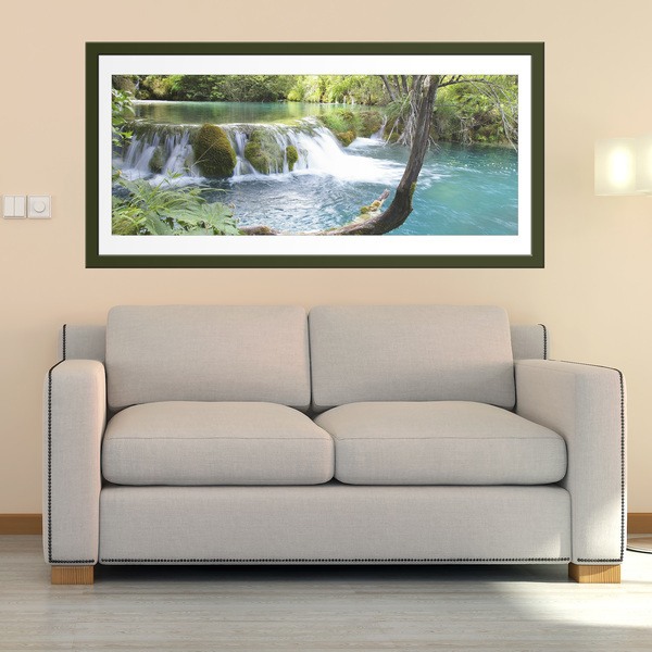 Wall Stickers: Picture river with waterfall