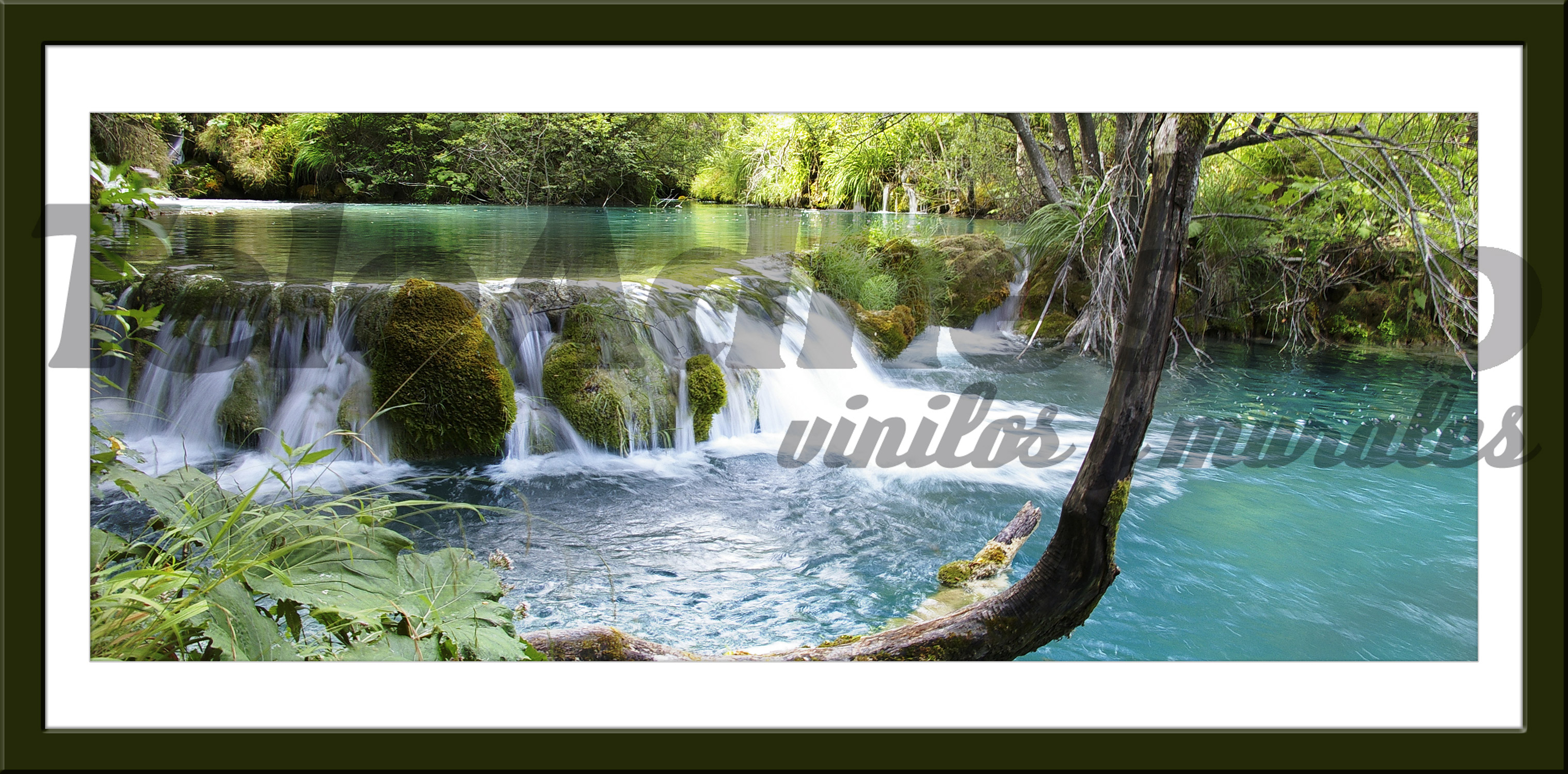 Wall Stickers: Picture river with waterfall