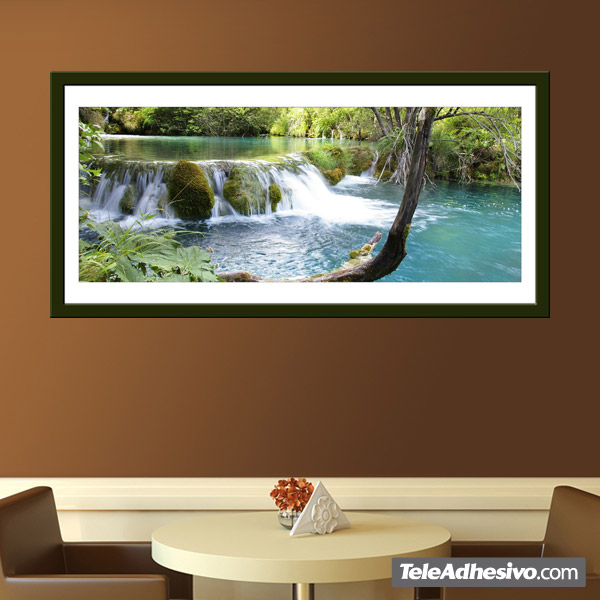 Wall Stickers: Picture river with waterfall