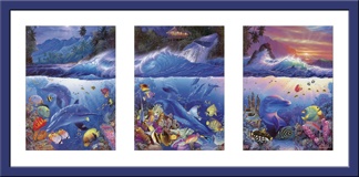Wall Stickers: Picture Triptych seabed 3