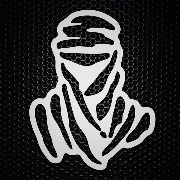 Car & Motorbike Stickers: Human Silhouette with Abstract Fabric