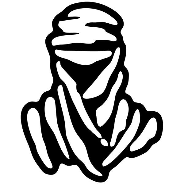 Car & Motorbike Stickers: Human Silhouette with Abstract Fabric