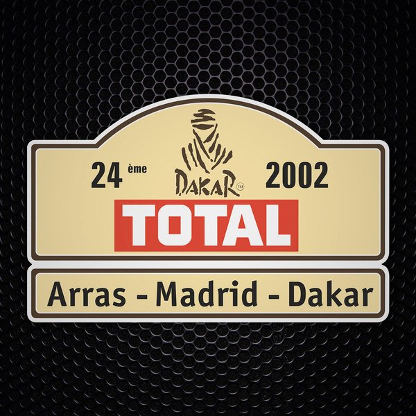 Car & Motorbike Stickers: TOTAL 24 Arras - Madrid - Dakar 2002