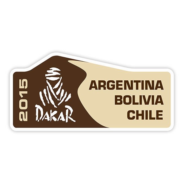 Car & Motorbike Stickers: Dakar 2015 Argentina Bolivia Chile