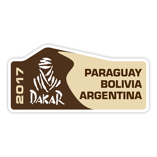 Car & Motorbike Stickers: Dakar Paraguay Bolivia Argentina 2017