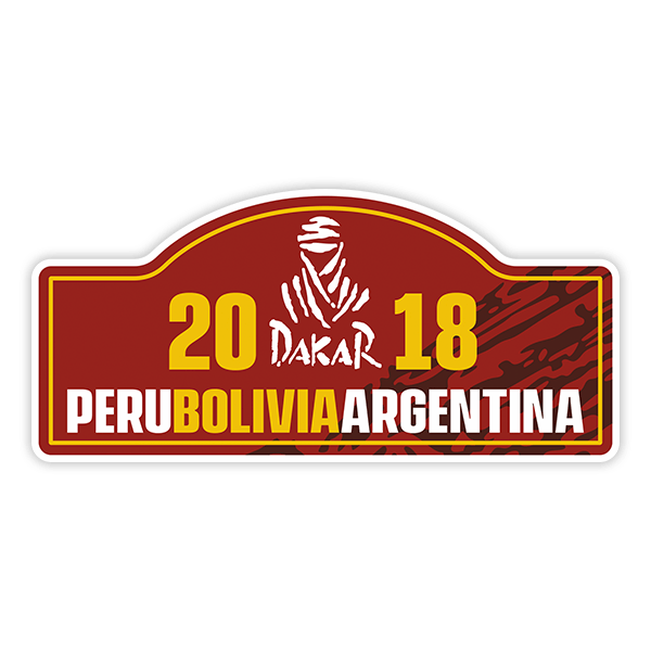 Car & Motorbike Stickers: Dakar 20 Peru Bolivia Argentina