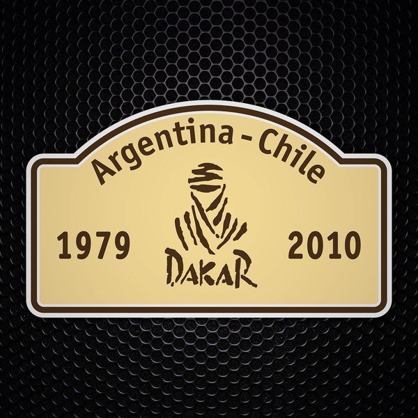 Car & Motorbike Stickers: Argentina - Chile 1979 2010 DAKAR Silhouette