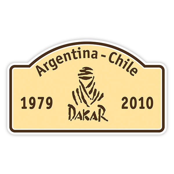 Car & Motorbike Stickers: Argentina - Chile 1979 2010 DAKAR Silhouette