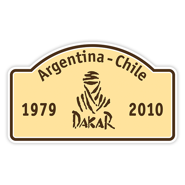 Car & Motorbike Stickers: Argentina - Chile 1979 2010 DAKAR Silhouette