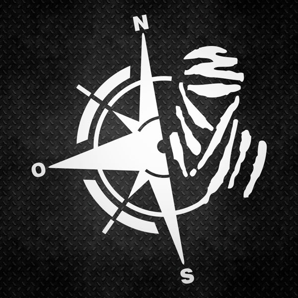 Car & Motorbike Stickers: Dakar Compass Rose West