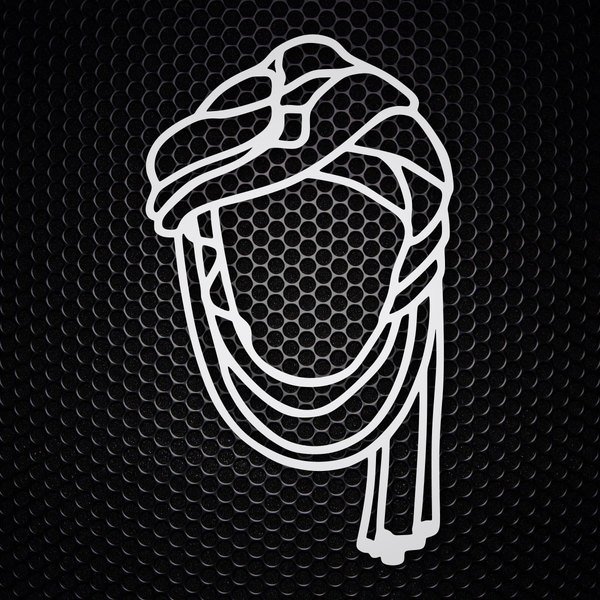 Car & Motorbike Stickers: Stylized Turban Design