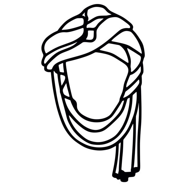 Car & Motorbike Stickers: Stylized Turban Design