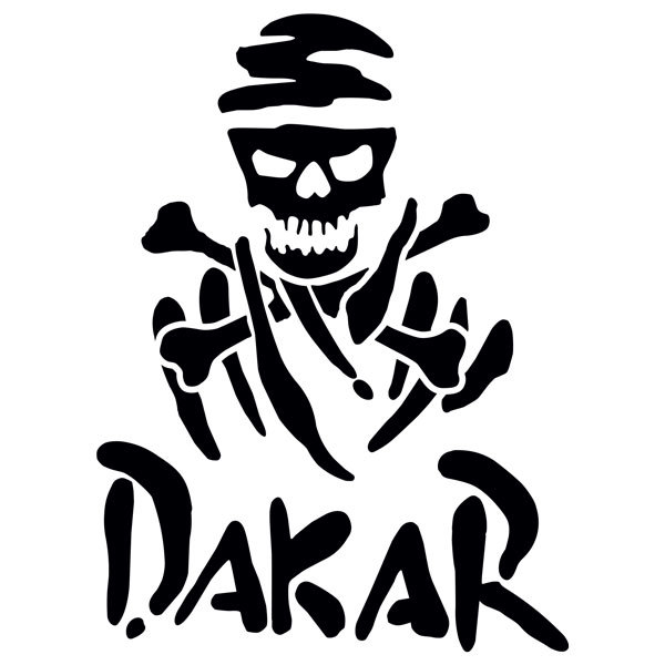 Car & Motorbike Stickers: Skull and Crossbones Dakar
