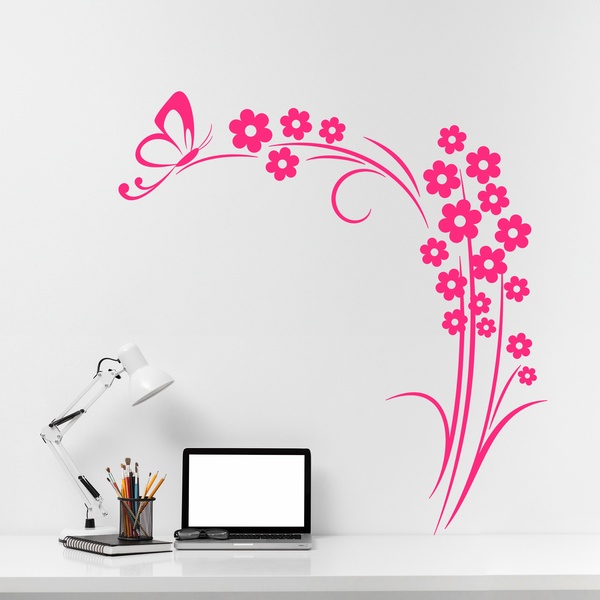 Butterfly Floral Branch 1/4