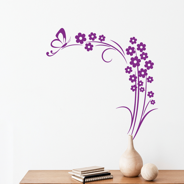 Butterfly Floral Branch 3/4