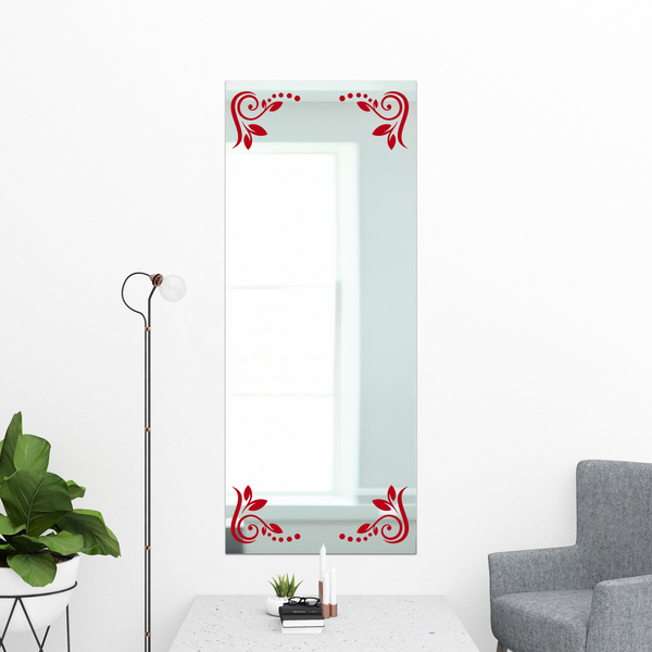 Floral Swirl Corner Decal 2/4