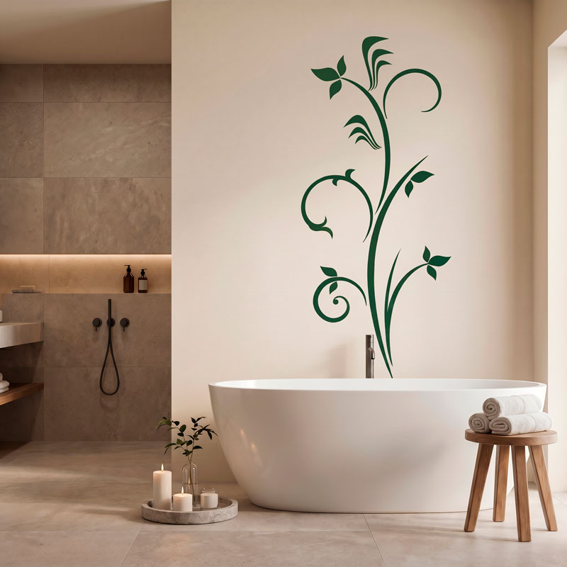 Floral Vine Wall Decal 3/8