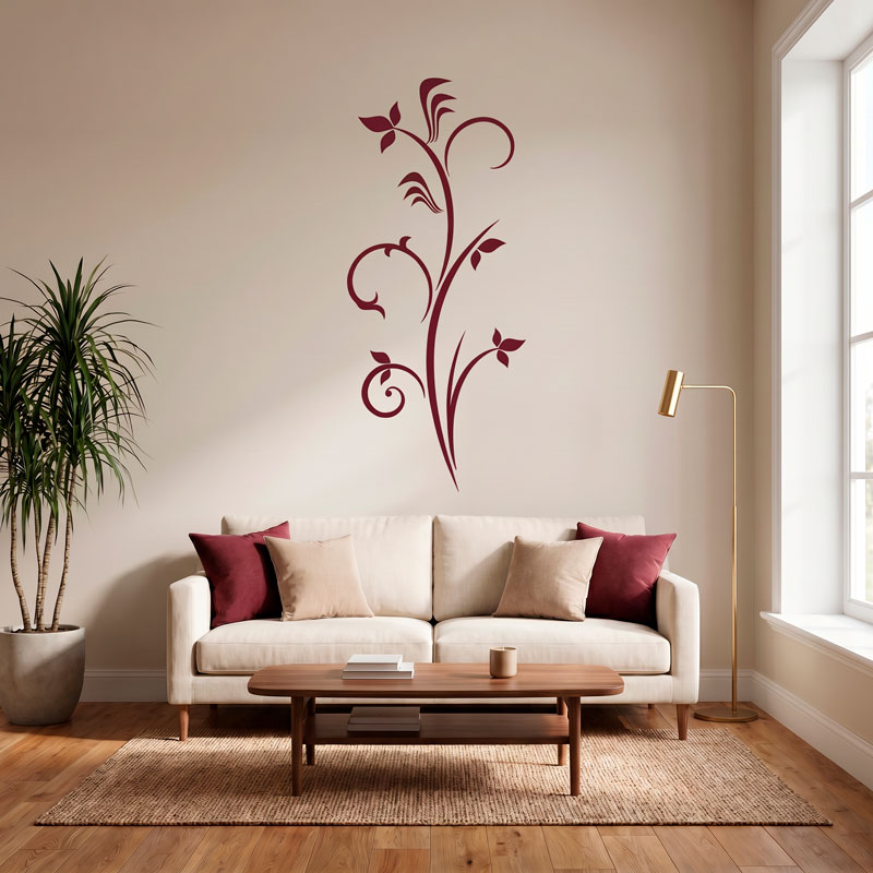 Floral Vine Wall Decal 4/8