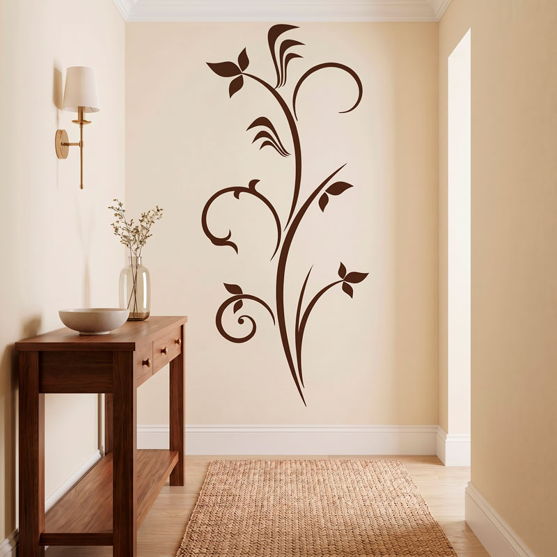 Floral Vine Wall Decal 6/8