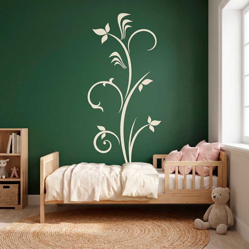 Floral Vine Wall Decal 7/8