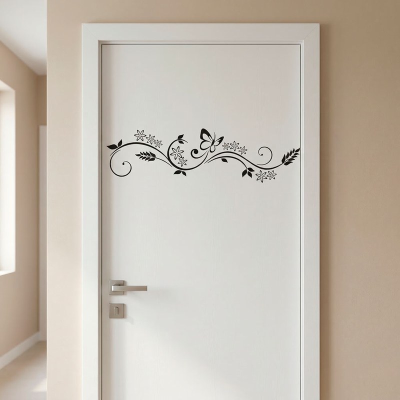 Butterfly Floral Swirl Wall Decal 13