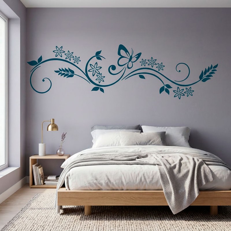 Butterfly Floral Swirl Wall Decal 5
