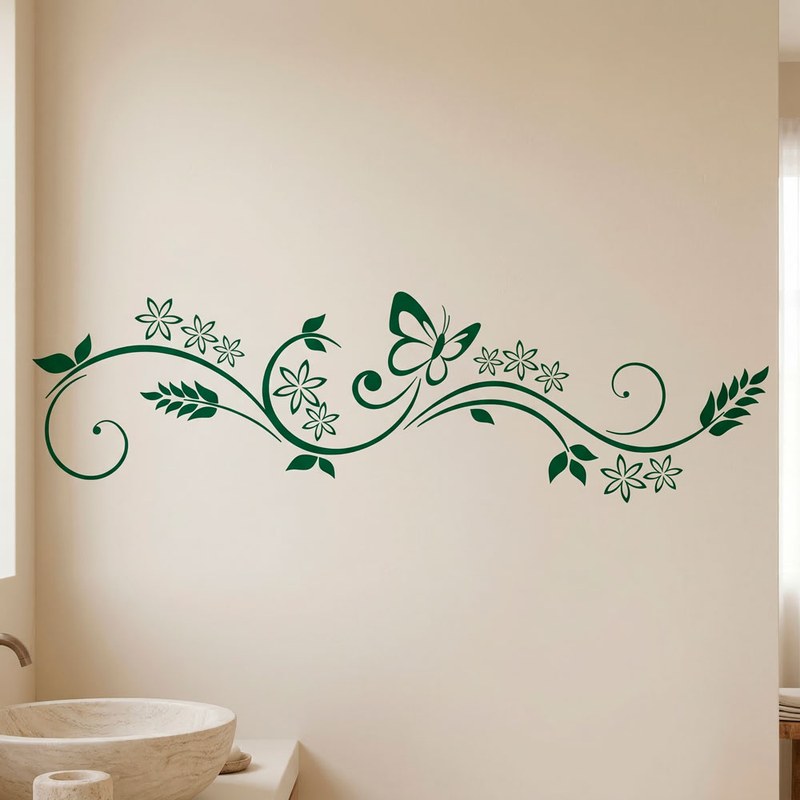 Butterfly Floral Swirl Wall Decal 6