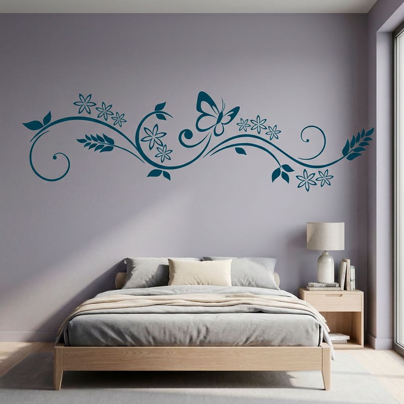 Butterfly Floral Swirl Wall Decal 7
