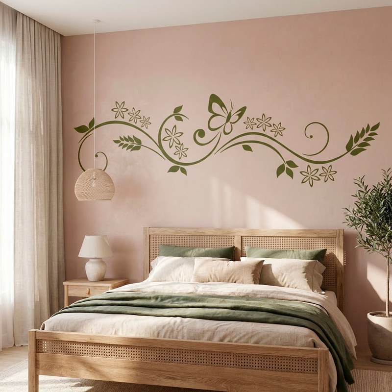 Butterfly Floral Swirl Wall Decal 8