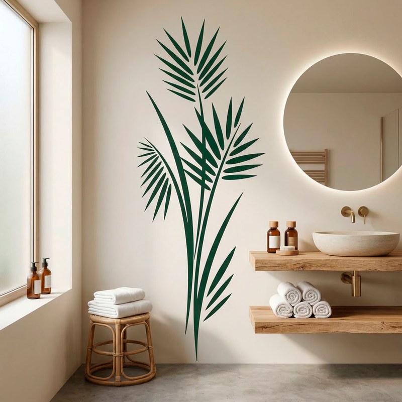 Tropical Palm Leaves Wall Decal 11