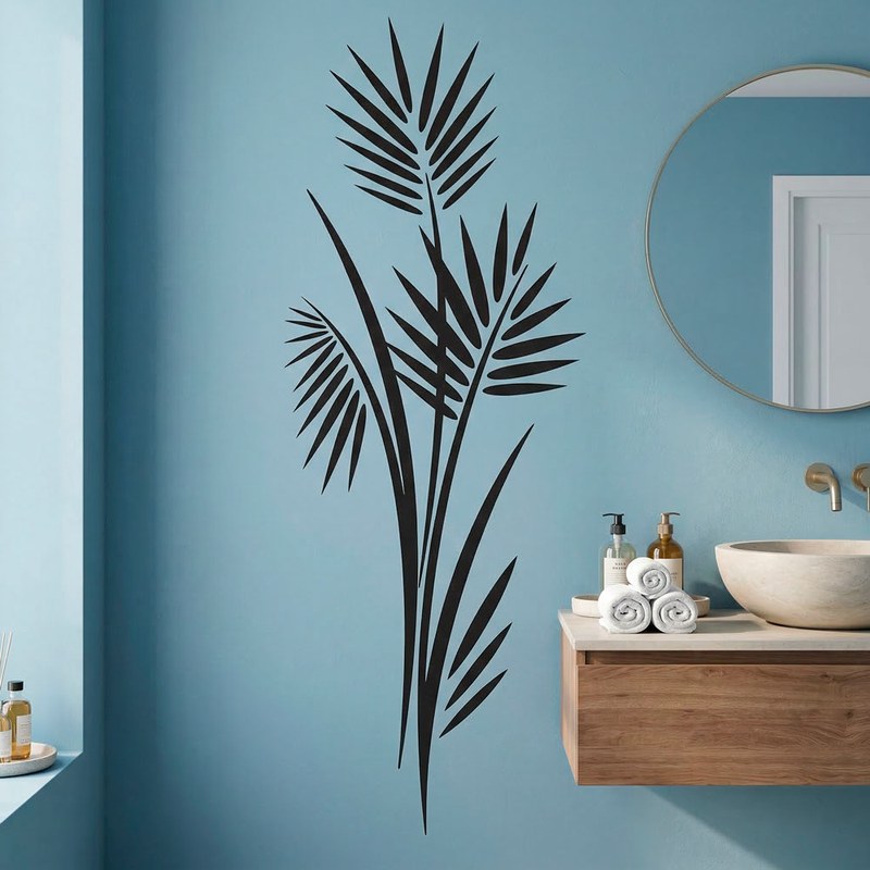Tropical Palm Leaves Wall Decal 3