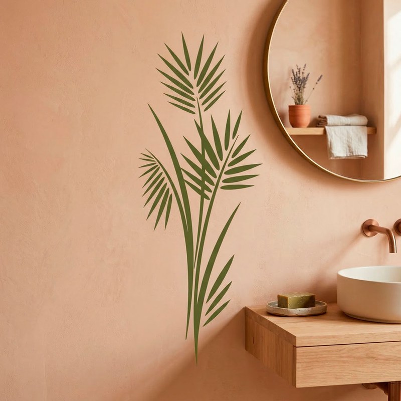 Tropical Palm Leaves Wall Decal 6